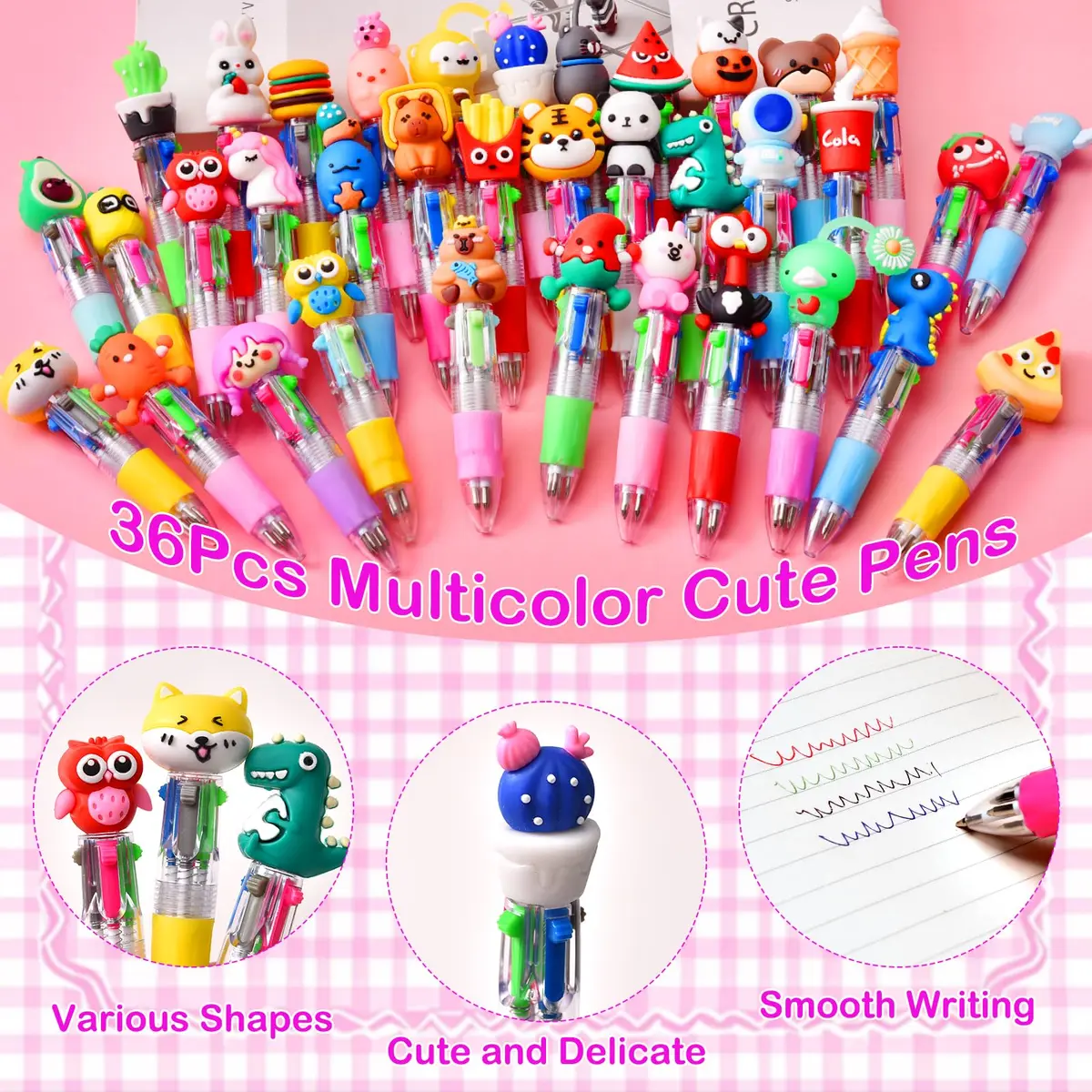 BIMORITA 36Pcs Mini Multicolor Pens in One 4-in-1 | Smooth Ink Flow - view 5