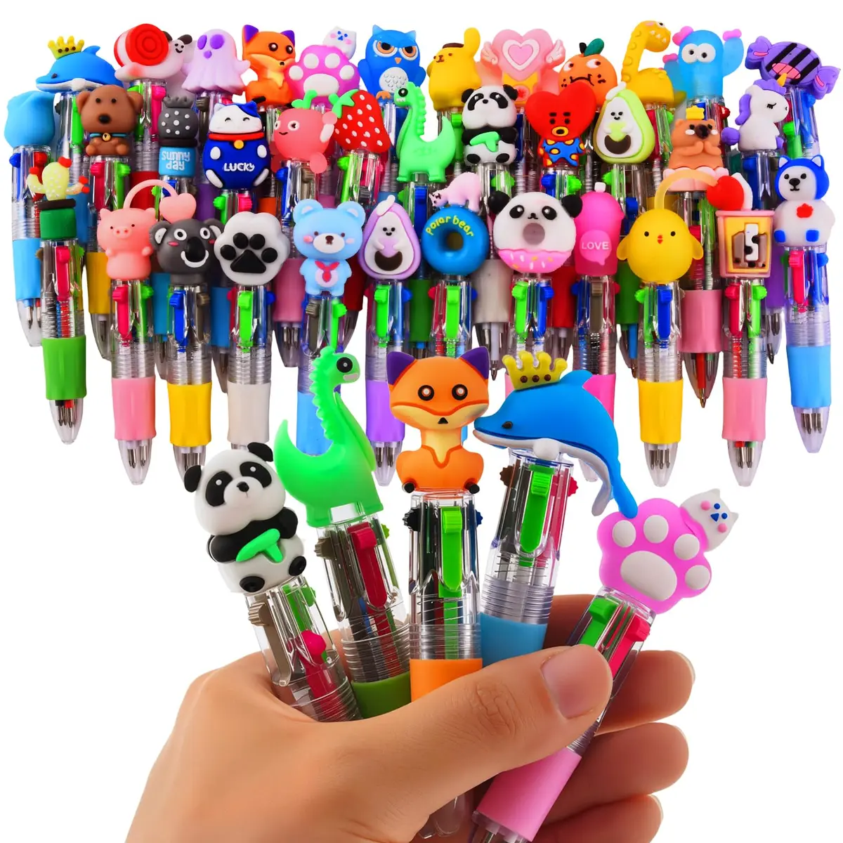BIMORITA 36Pcs Mini Multicolor Pens in One 4-in-1 | Smooth Ink Flow - main product image