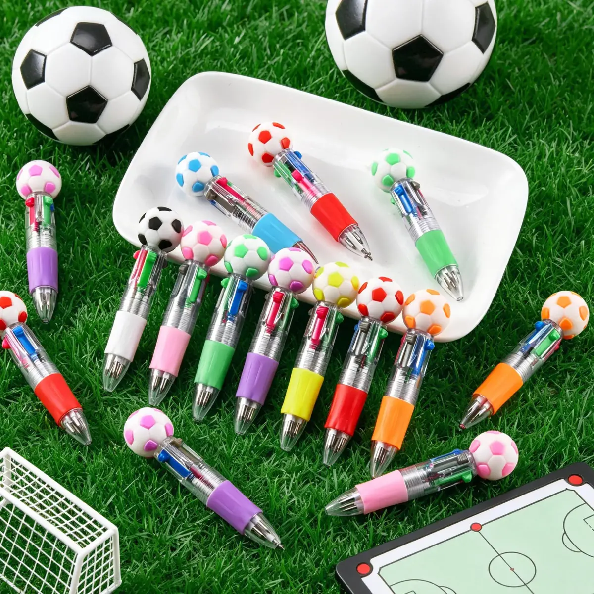 BIMORITA 24Pcs Soccer Mini Multicolor Pens | 4-in-1 Ballpoint Pens for Party Favors - view 5