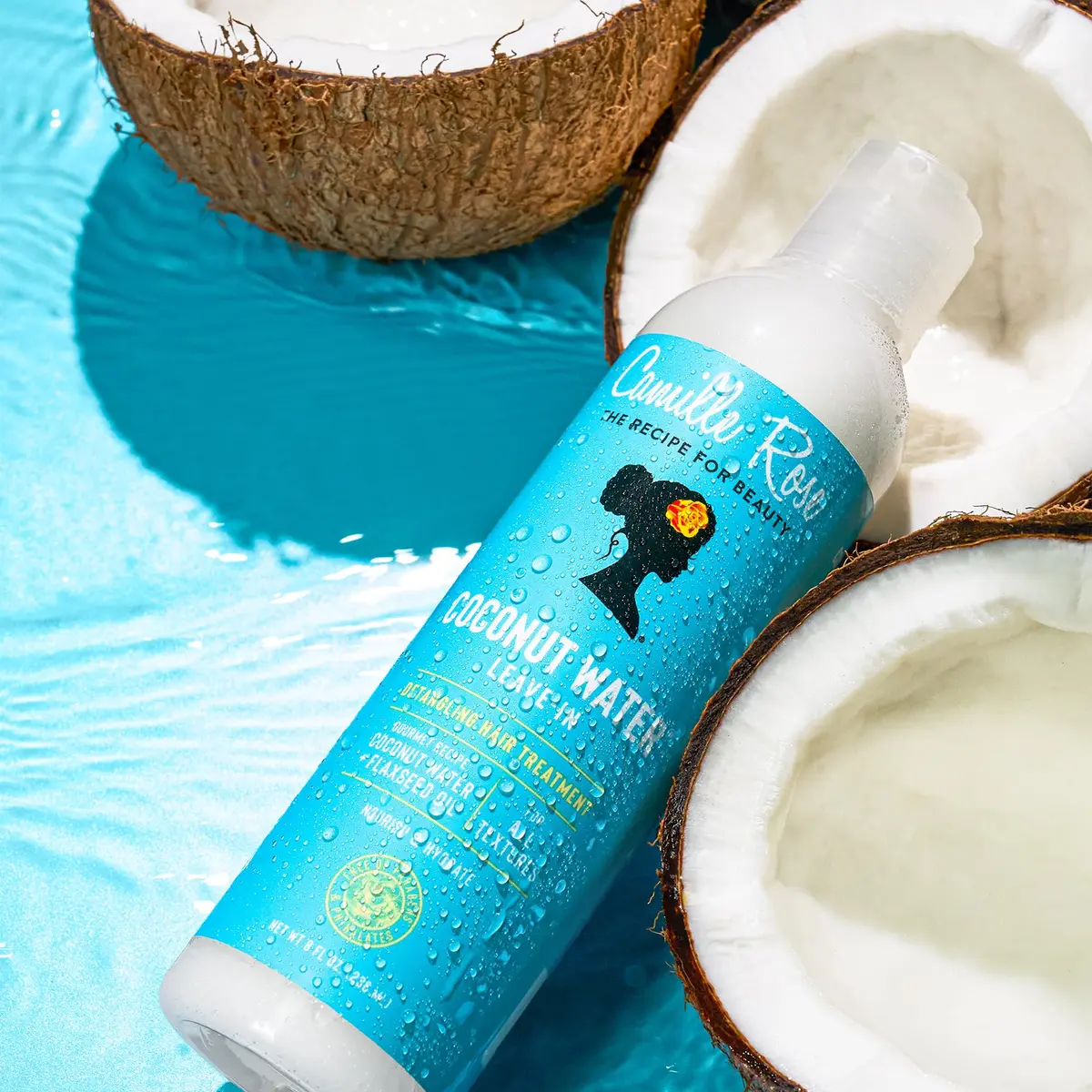 Camille Rose Leave-In Conditioner Coconut Water 2-Pack | Lightweight Hydrating Hair Treatment for All Hair Types - view 3