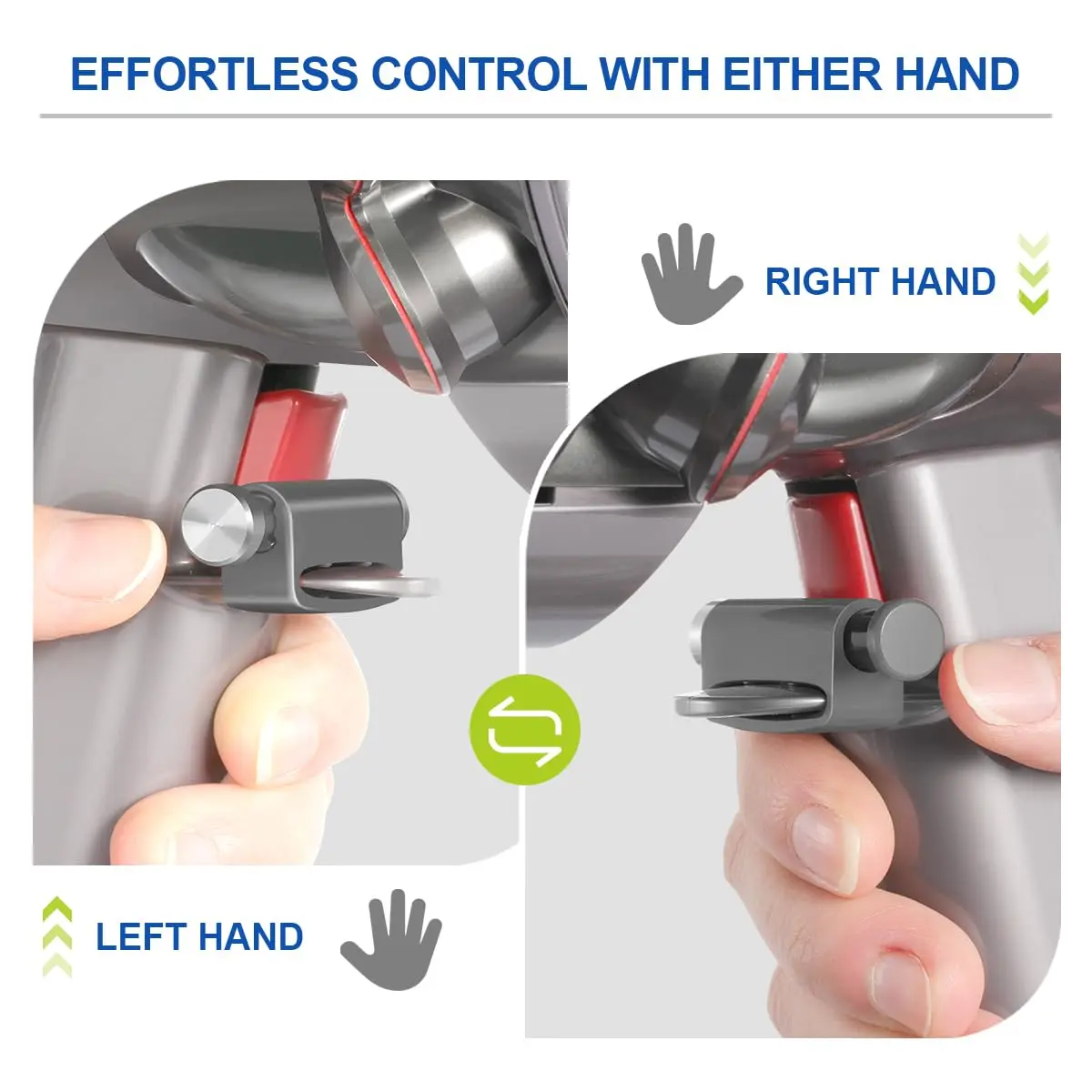 LANMU Trigger Lock for Dyson V15 V11 V10 V8 V7 V6 Cordless Vacuums | Hands-Free Operation, Finger Pain Relief (Grey) - view 3