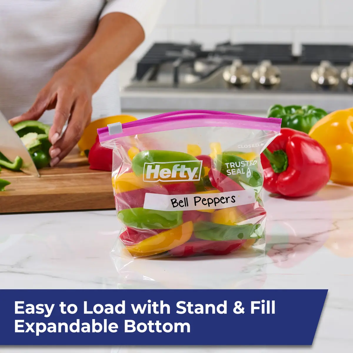 Hefty Slider Storage Bags Quart Size 312 Count (Pack of 4) | Durable Plastic Bags for Food Storage & Organization - view 2