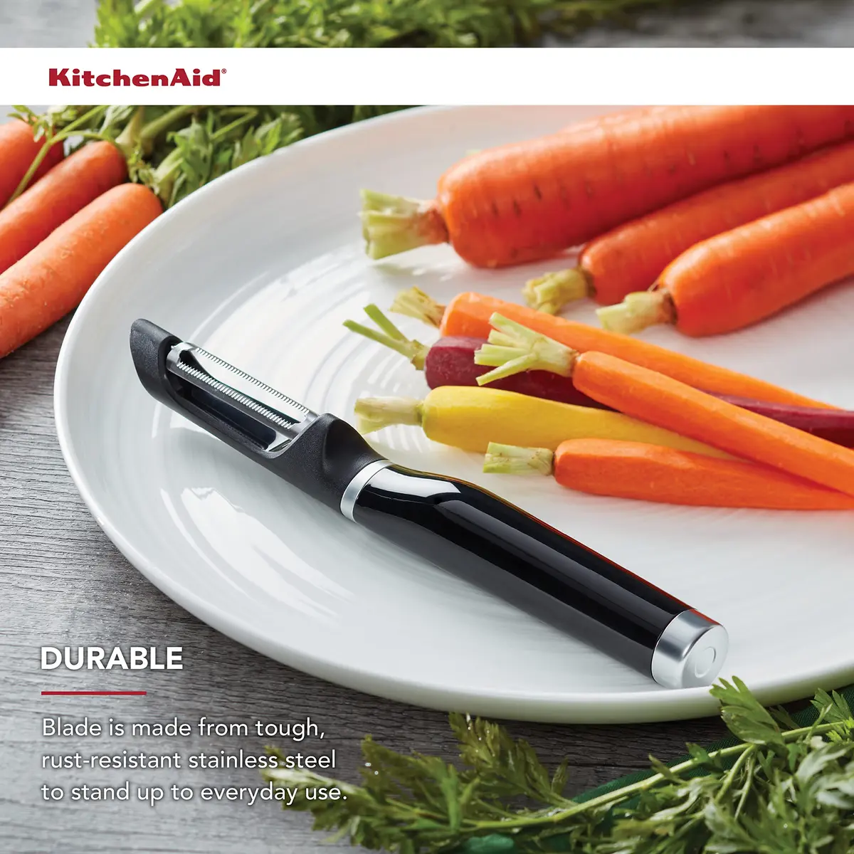 KitchenAid Classic Euro Peeler 8.6 inches | Double-Edge Serrated Blade, Ergonomic Handle, Dishwasher Safe - view 5