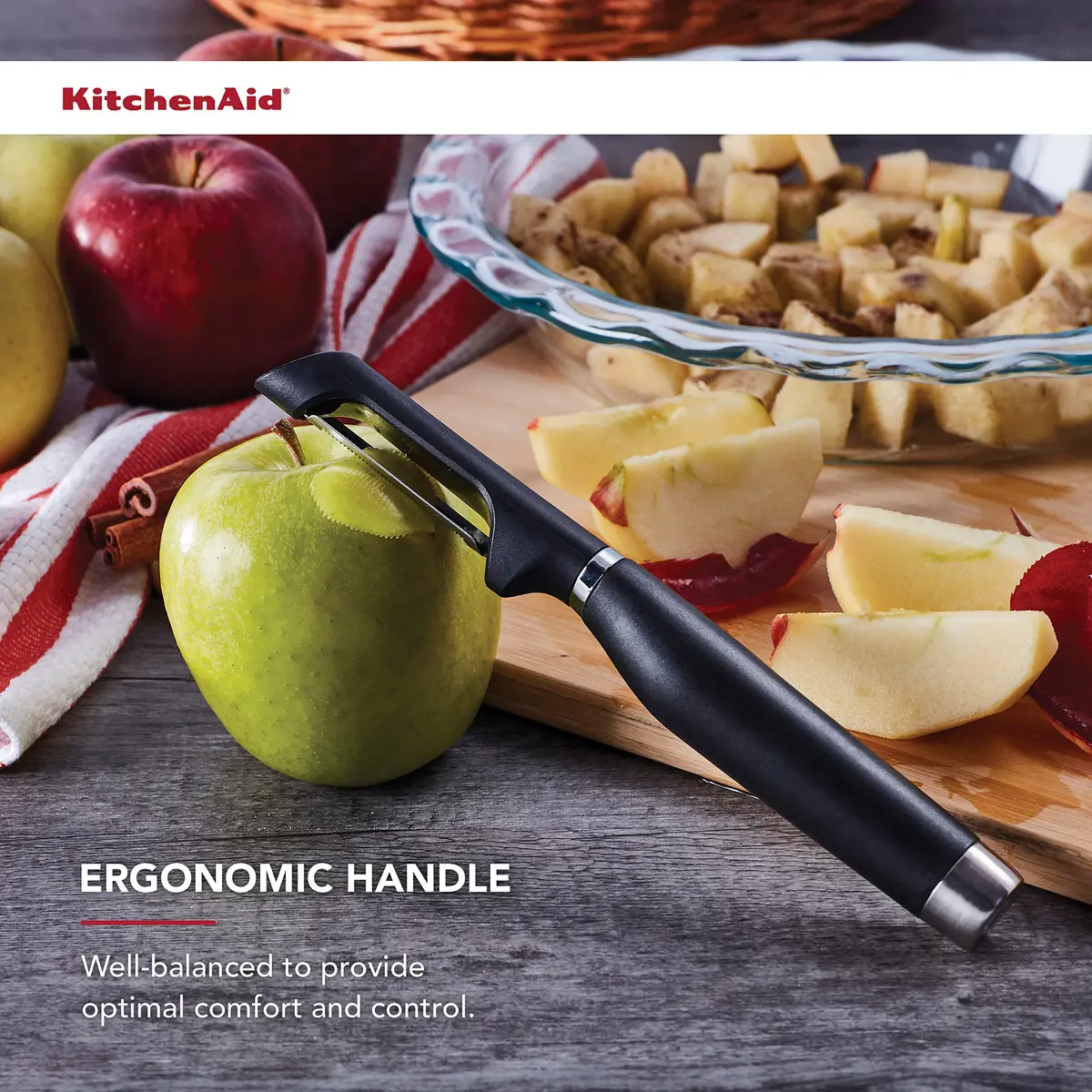 KitchenAid Classic Euro Peeler 8.6 inches | Double-Edge Serrated Blade, Ergonomic Handle, Dishwasher Safe - view 4