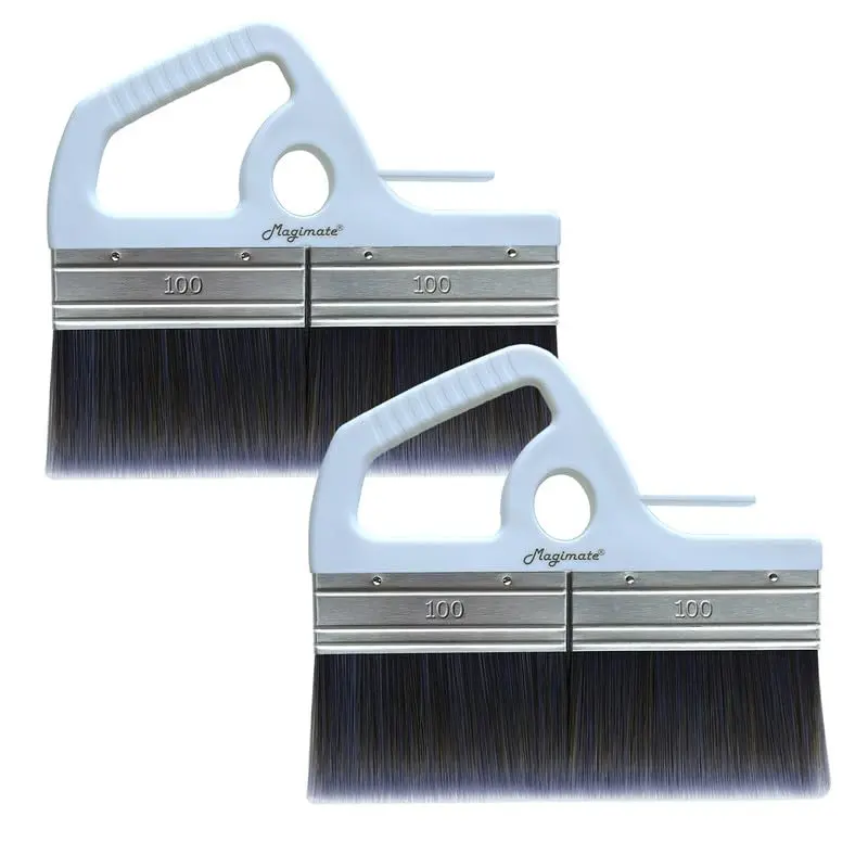 Magimate 8" Large Paint Brush Pack of 2 | Wide Varnish & Stain Brushes for Walls & Art - view 2