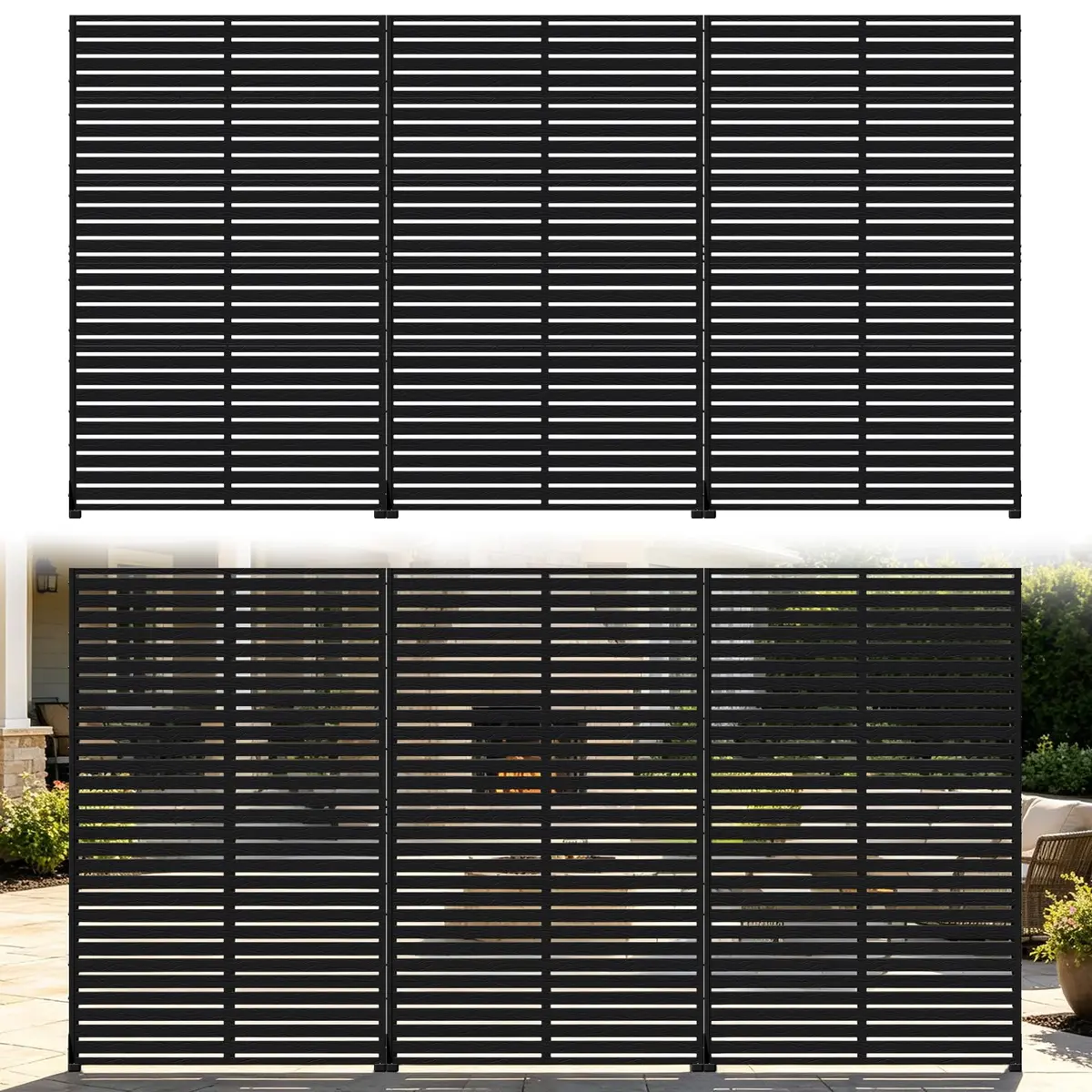 Diyfire Privacy Screen Outdoor 72" HDPE Fence Panel for Patio | Rust-Resistant, Weatherproof, Freestanding - main product image