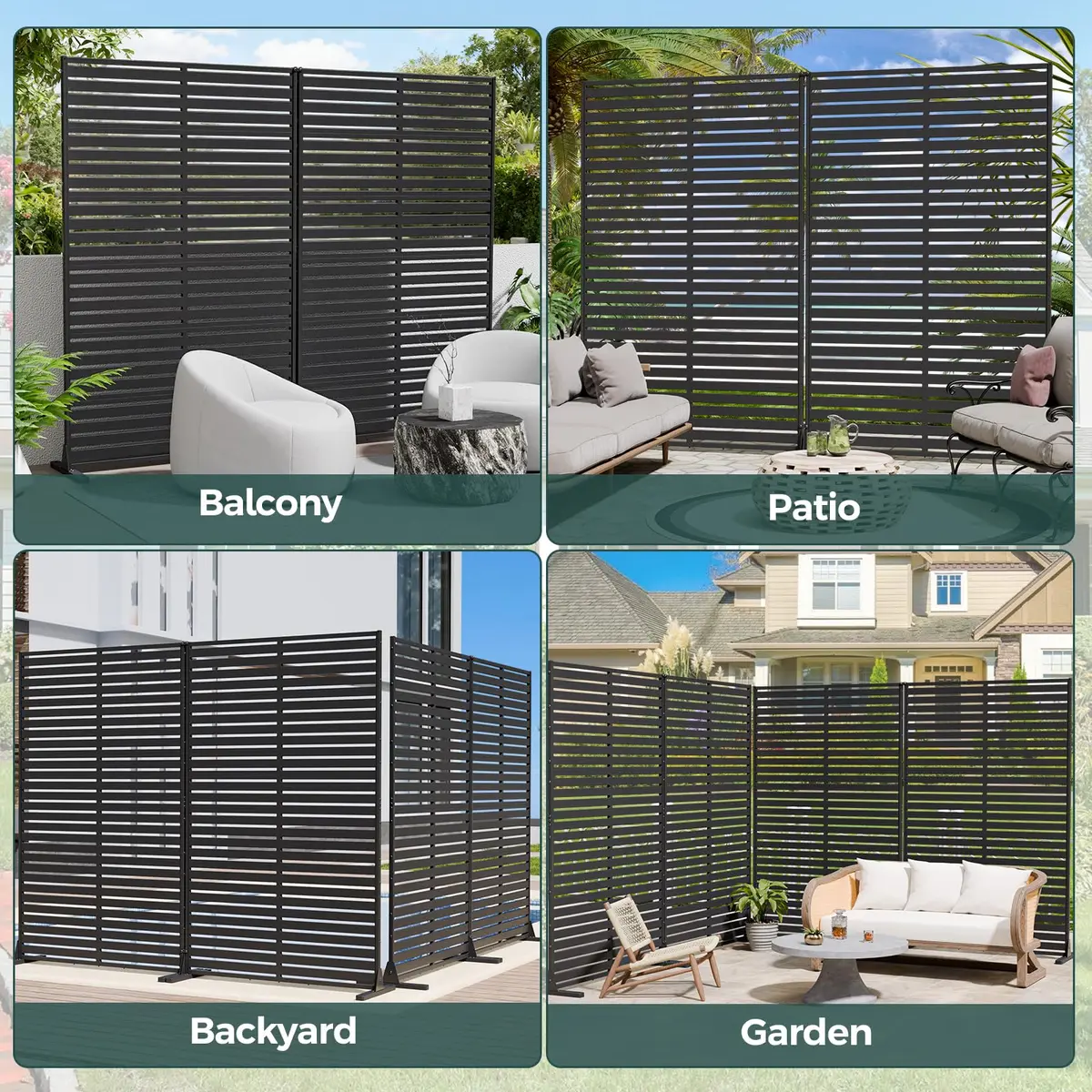 Diyfire Privacy Screen Outdoor 72" HDPE Fence Panel for Patio | Rust-Resistant, Weatherproof, Freestanding - view 5