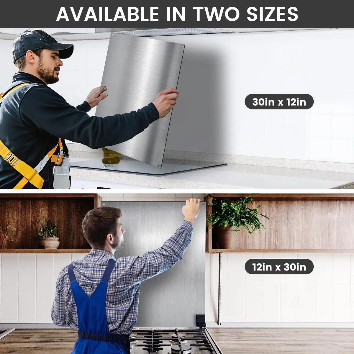 VENFAN 36"x24" Stainless Steel Backsplash | Grease Resistant Wall Panel for Kitchen - view 7
