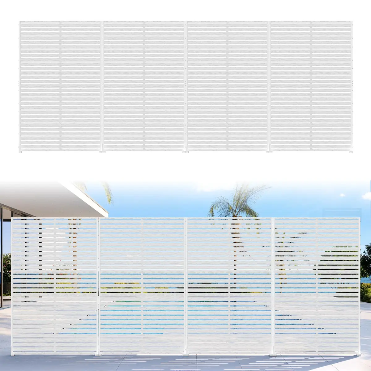 Diyfire Privacy Screen Outdoor 72" HDPE Fence Panel for Patio | Modern Garden Privacy Solution - main product image