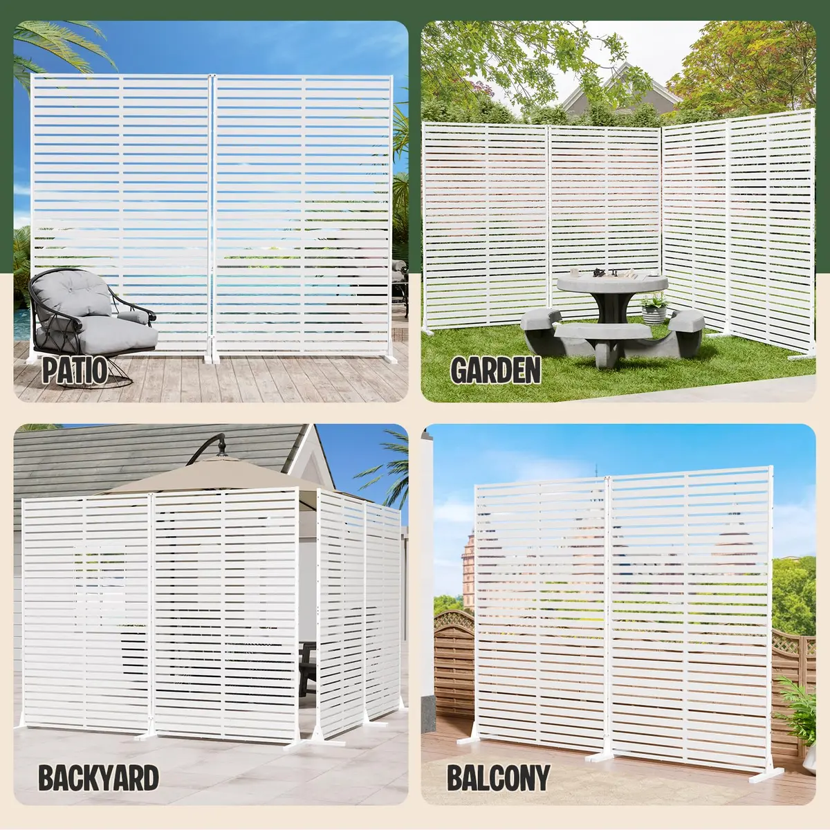 Diyfire Privacy Screen Outdoor 72" HDPE Fence Panel for Patio | Modern Garden Privacy Solution - view 5