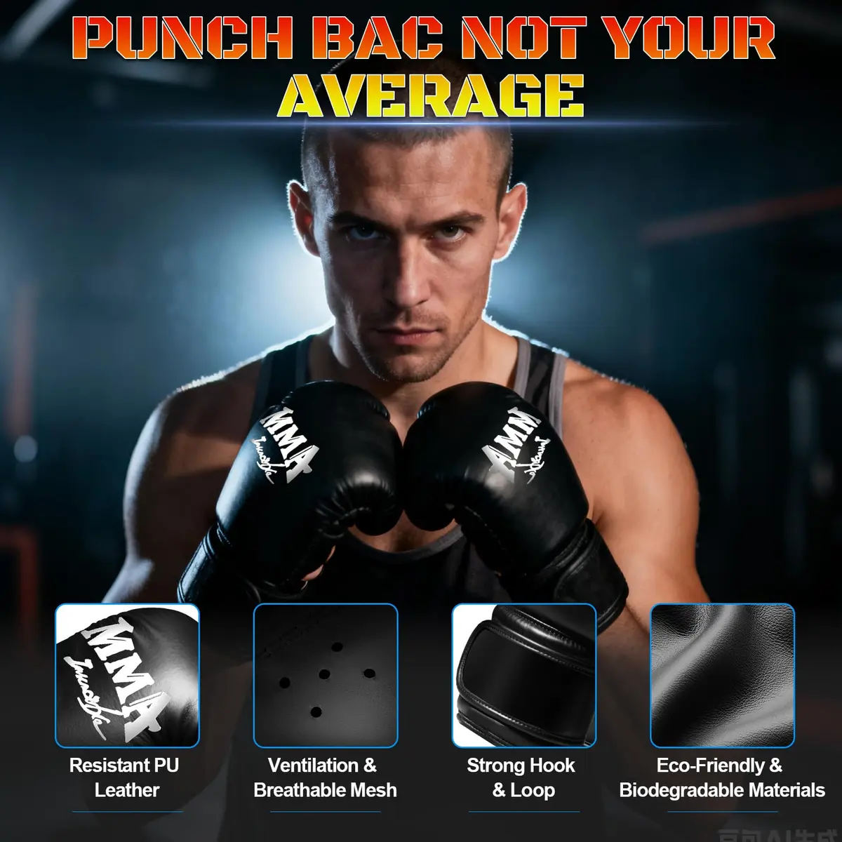 JUOIFIP 70" Heavy Standing Boxing Bag with Gloves, Pump & Jump Rope | Professional Training Equipment - view 6