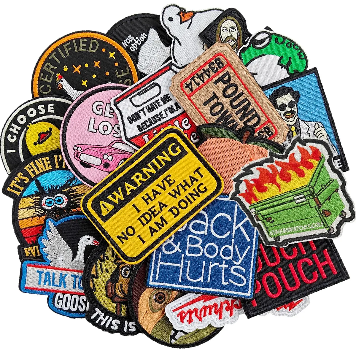 Harsgs Funny Tactical Morale Patches Pack 20pcs (2-3 inch) - main product image