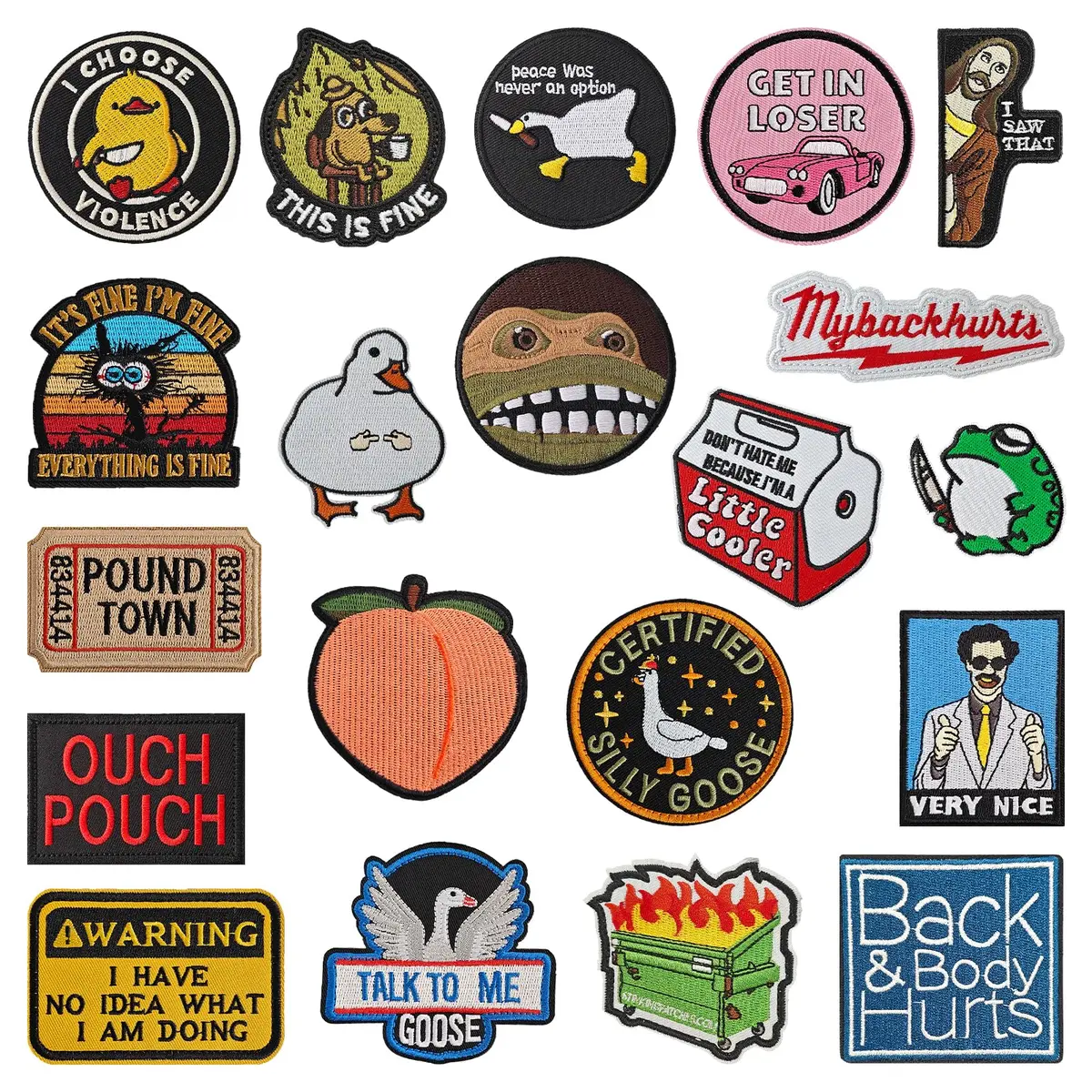 Harsgs Funny Tactical Morale Patches Pack 20pcs (2-3 inch) - view 7