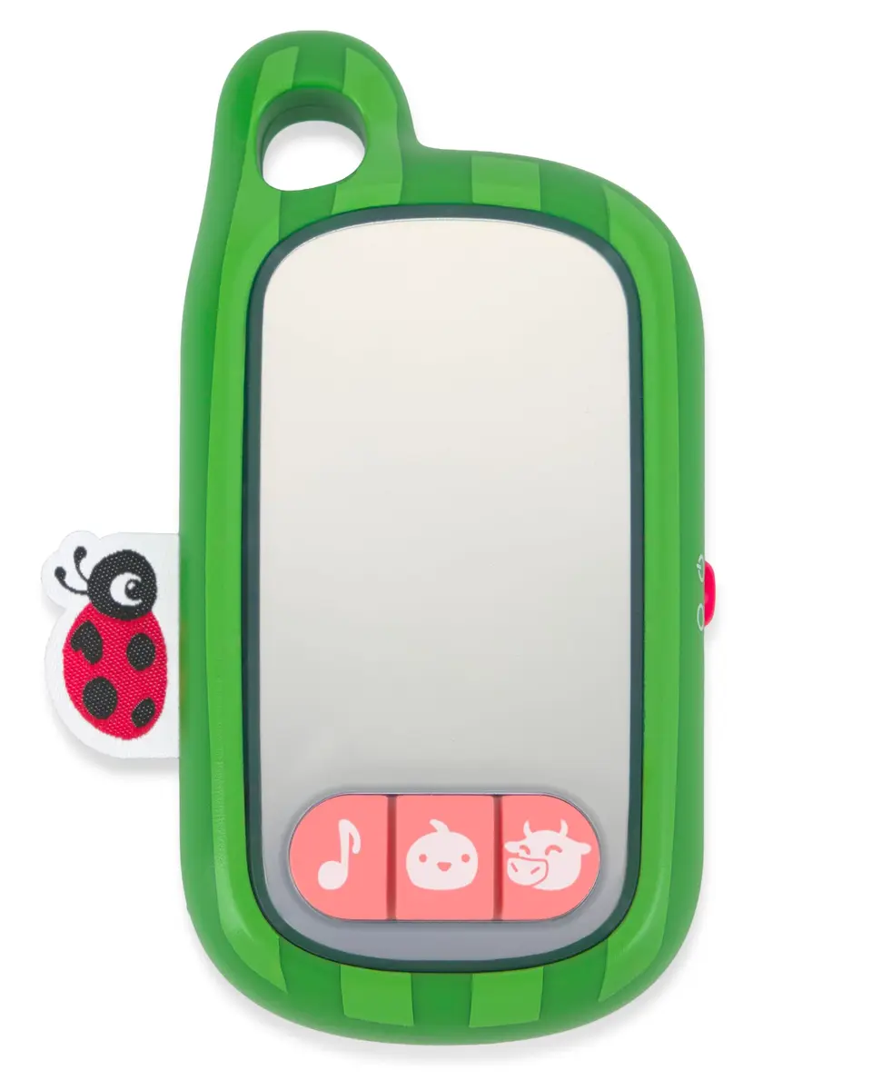 Skip Hop x CoComelon Selfie Phone Baby Toy for Interactive Pretend Play with Mirrored Front Surface, 4 Farm-Themed Songs, 3 Farm Animal Sound Effects and 3 Light-Up Images, Age 6m+ | Farm-Themed Baby Toy - main product image