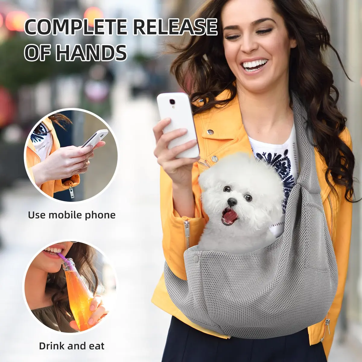 ARZQUT Dog and Cats Carrier Sling | Breathable Small Pet Carrier for Travel & Daily Use - view 5