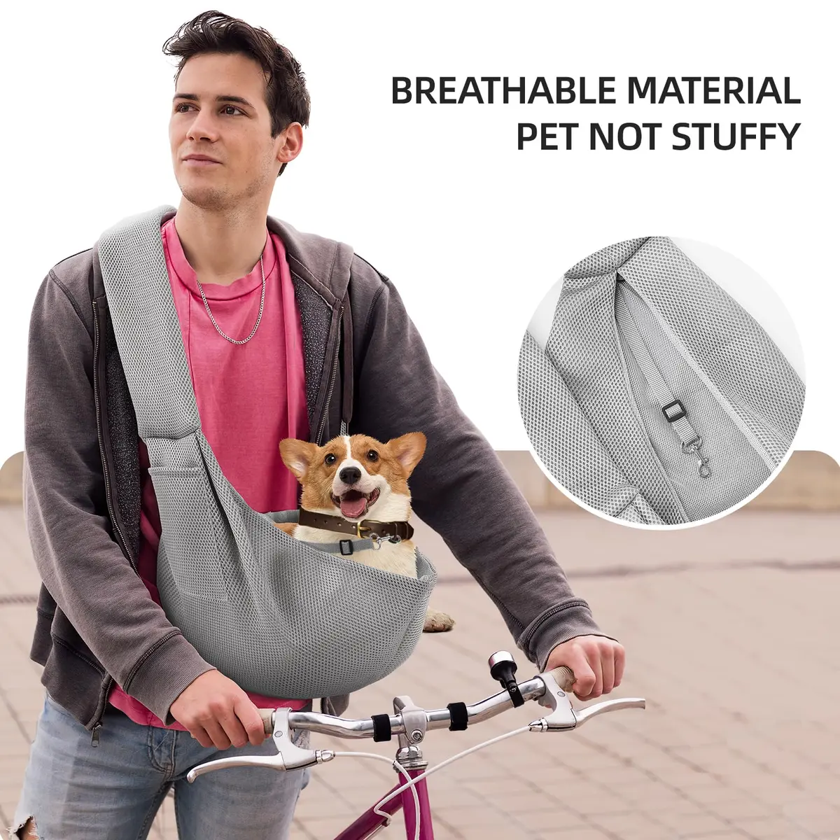 ARZQUT Dog and Cats Carrier Sling | Breathable Small Pet Carrier for Travel & Daily Use - view 7
