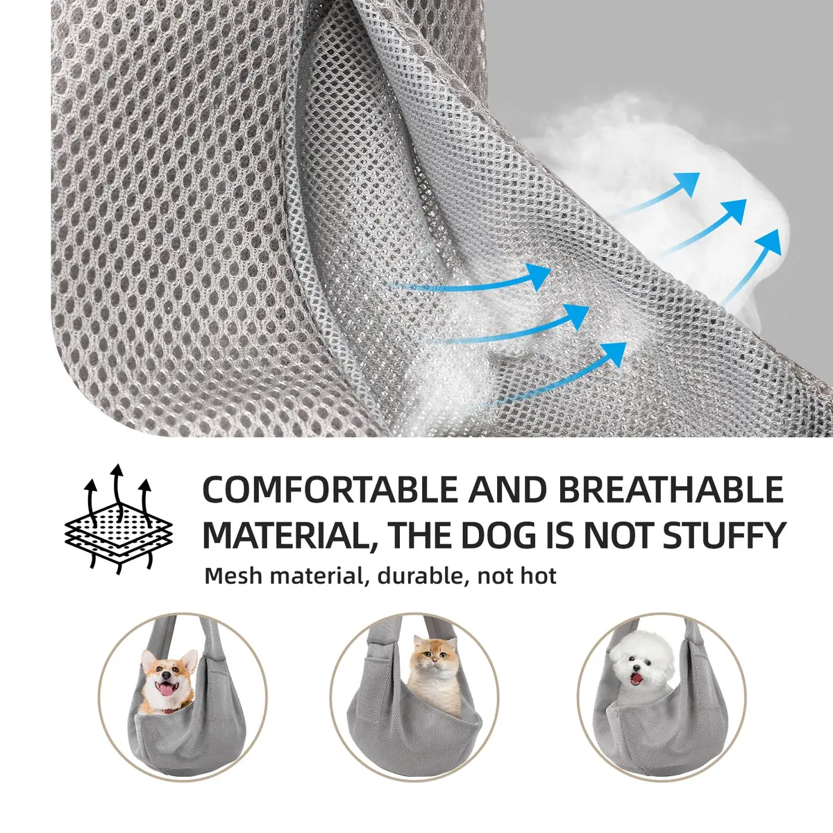 ARZQUT Dog and Cats Carrier Sling | Breathable Small Pet Carrier for Travel & Daily Use - view 2
