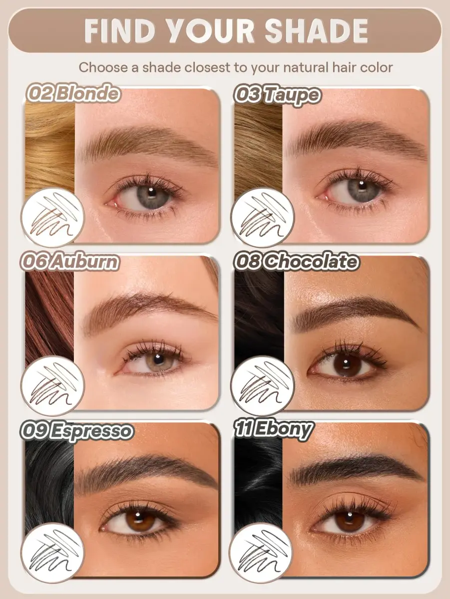 SHEGLAM Dual-Sided Eyebrow Pencil 11 Ebony | Waterproof Matte Cream & Liquid Pen - view 6