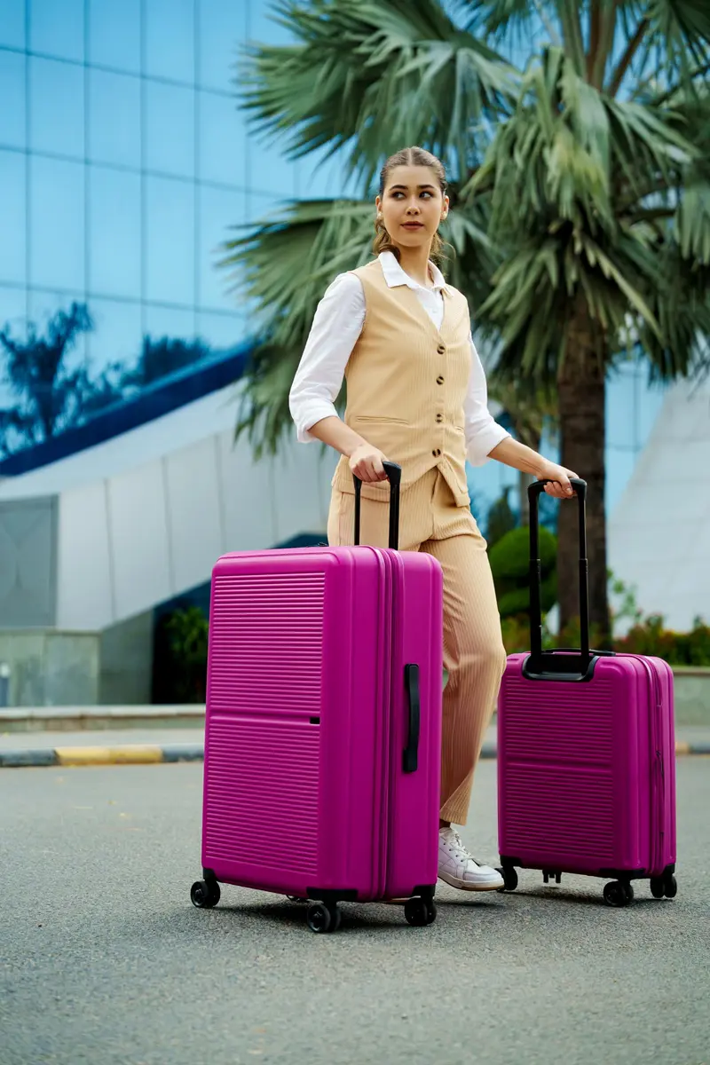 TRIPS AXIS 28-Inch Lightweight Durable Hardside Suitcase Deep Orchid | 8-Wheel Spinner with Tech-Ready Front - view 8
