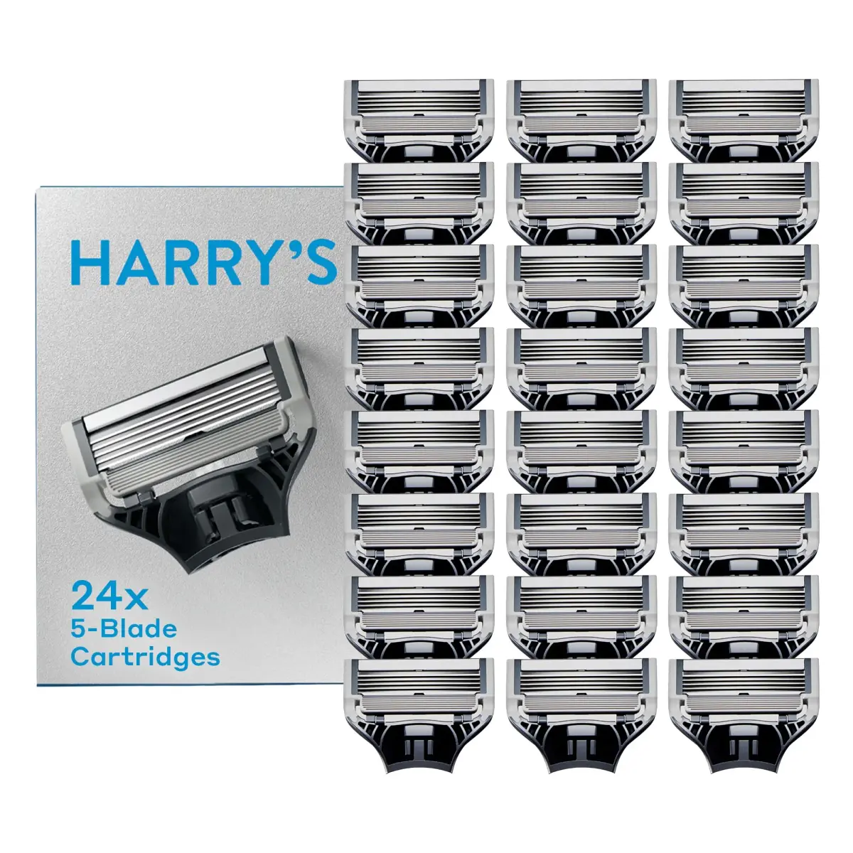 Harry's Original Razor Blades for Men - 24 Cartridges (4 Count, Pack of 6) | German Engineered 5-Blade Refills - main product image