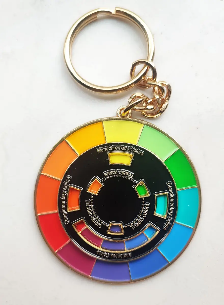 Langjitianya Creative Color Wheel Enamel Pin with Spinning Wheel, 5.1 cm (2 Inches) | Artist Lapel Pin for Backpacks, Suits, Bags - view 2
