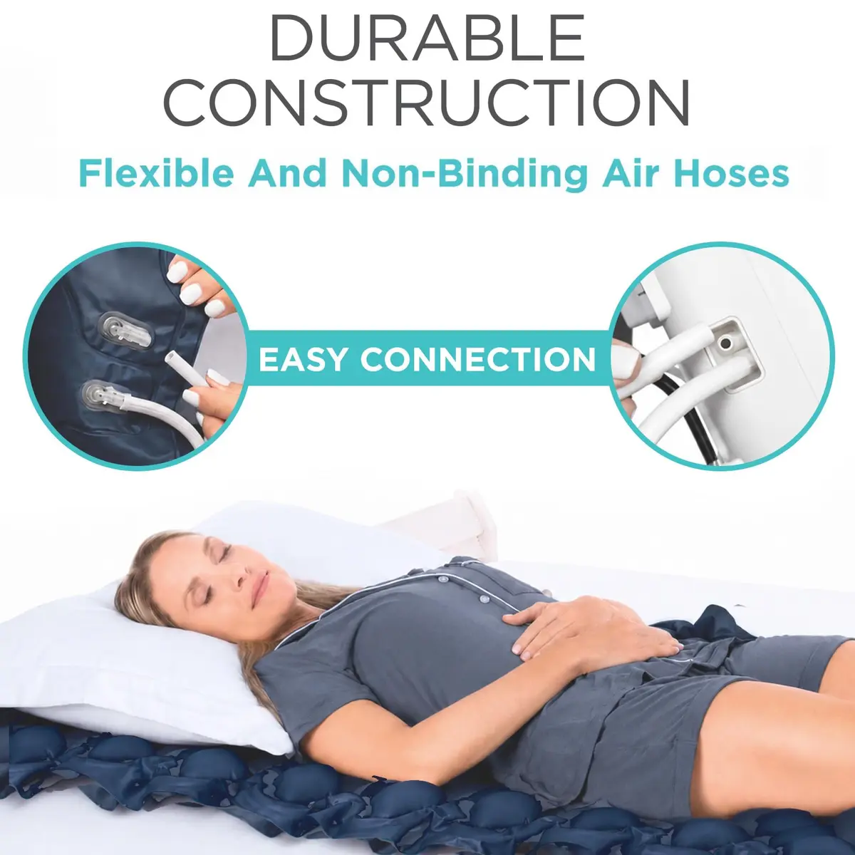 Vive Alternating Air Pressure Mattress Pad with Pump 203 cm (78 Inches) | Doctor Recommended for Bed Sore Relief - view 9