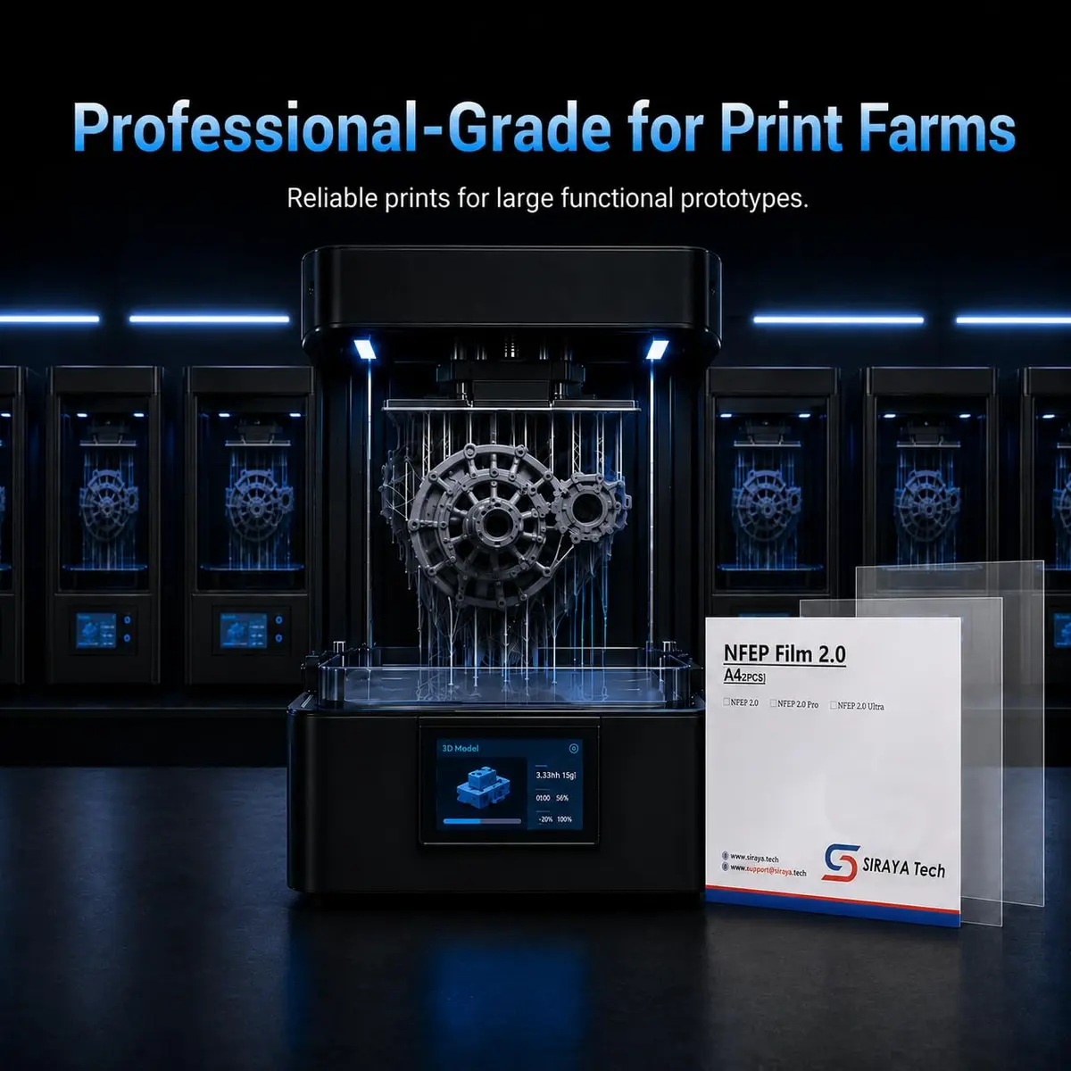 Siraya Tech NFEP 2.0 Pro Release Film 145μm (2 Pcs, A4 Size) | Ultra-Low Peel Force for High-Speed Resin Printing - view 5