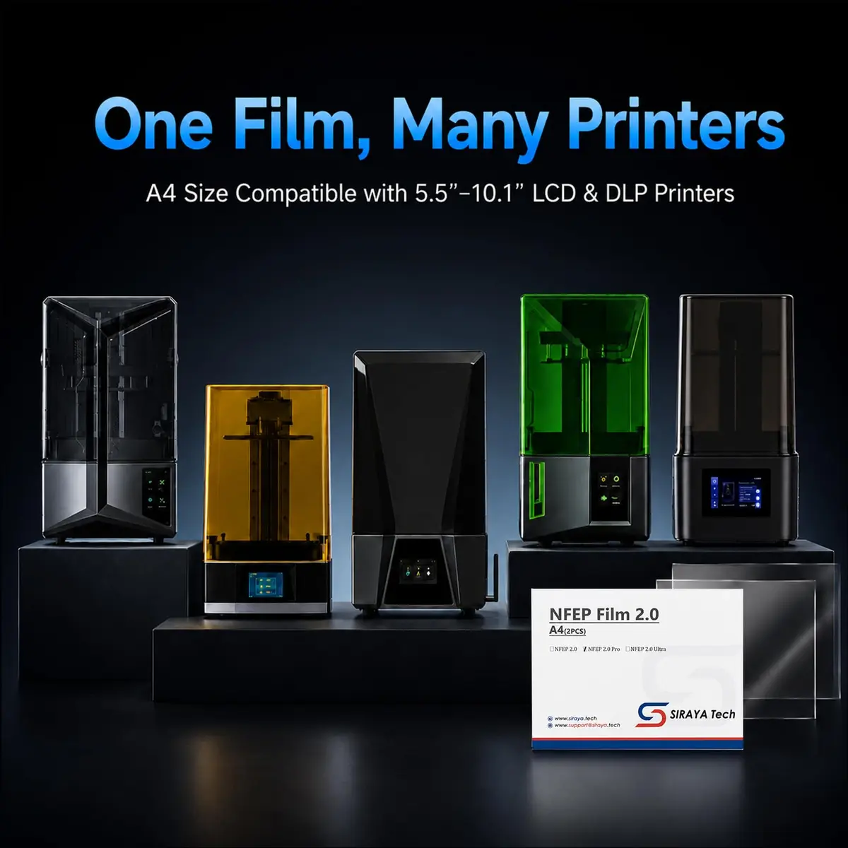 Siraya Tech NFEP 2.0 Pro Release Film 145μm (2 Pcs, A4 Size) | Ultra-Low Peel Force for High-Speed Resin Printing - view 6