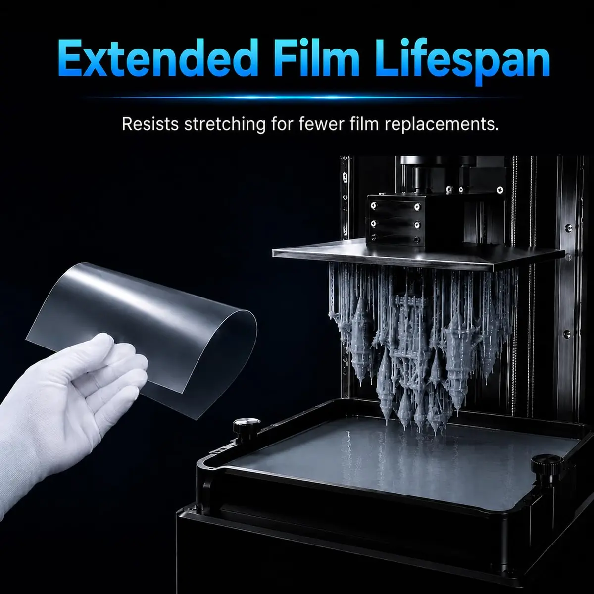 Siraya Tech NFEP 2.0 Pro Release Film 145μm (2 Pcs, A4 Size) | Ultra-Low Peel Force for High-Speed Resin Printing - view 7