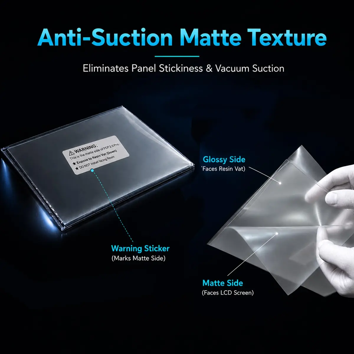 Siraya Tech NFEP 2.0 Pro Release Film 145μm (2 Pcs, A4 Size) | Ultra-Low Peel Force for High-Speed Resin Printing - view 3