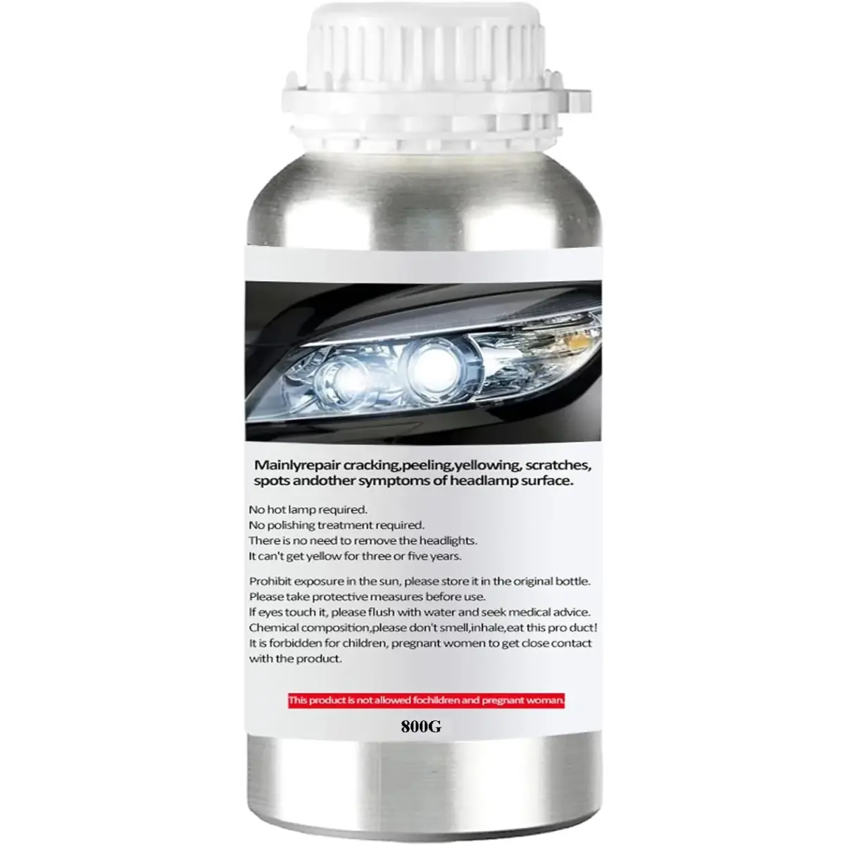 Pmbqifay Headlight Restoration Liquid 800g | Restores Clarity, Increases Visibility & Safety - main product image
