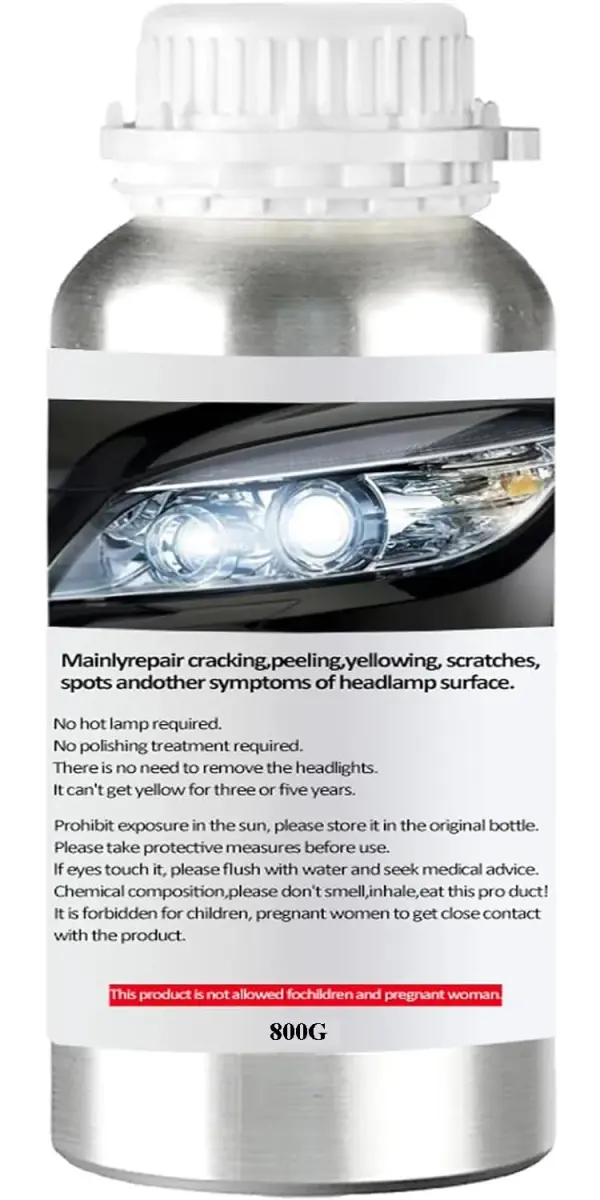 Pmbqifay Headlight Restoration Liquid 800g | Restores Clarity, Increases Visibility & Safety - main product image
