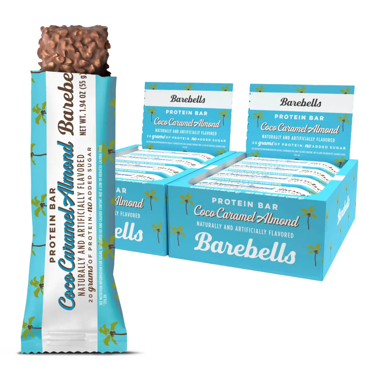 Barebells Protein Bars Coconut Caramel Almond 24 Count (Pack of 2) | 20g High Protein Treats with 1g Sugar - main product image