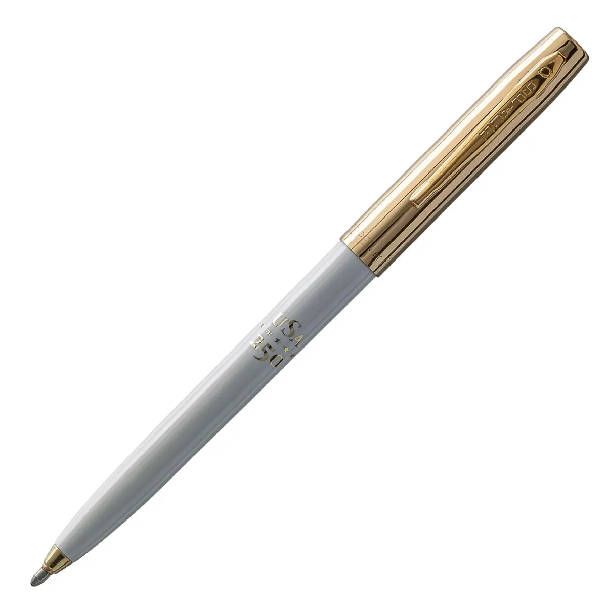 Fisher Space Pen White and Gold America 250 Cap-O-Matic Pen | Writes Upside Down & Extreme Temperatures - main product image