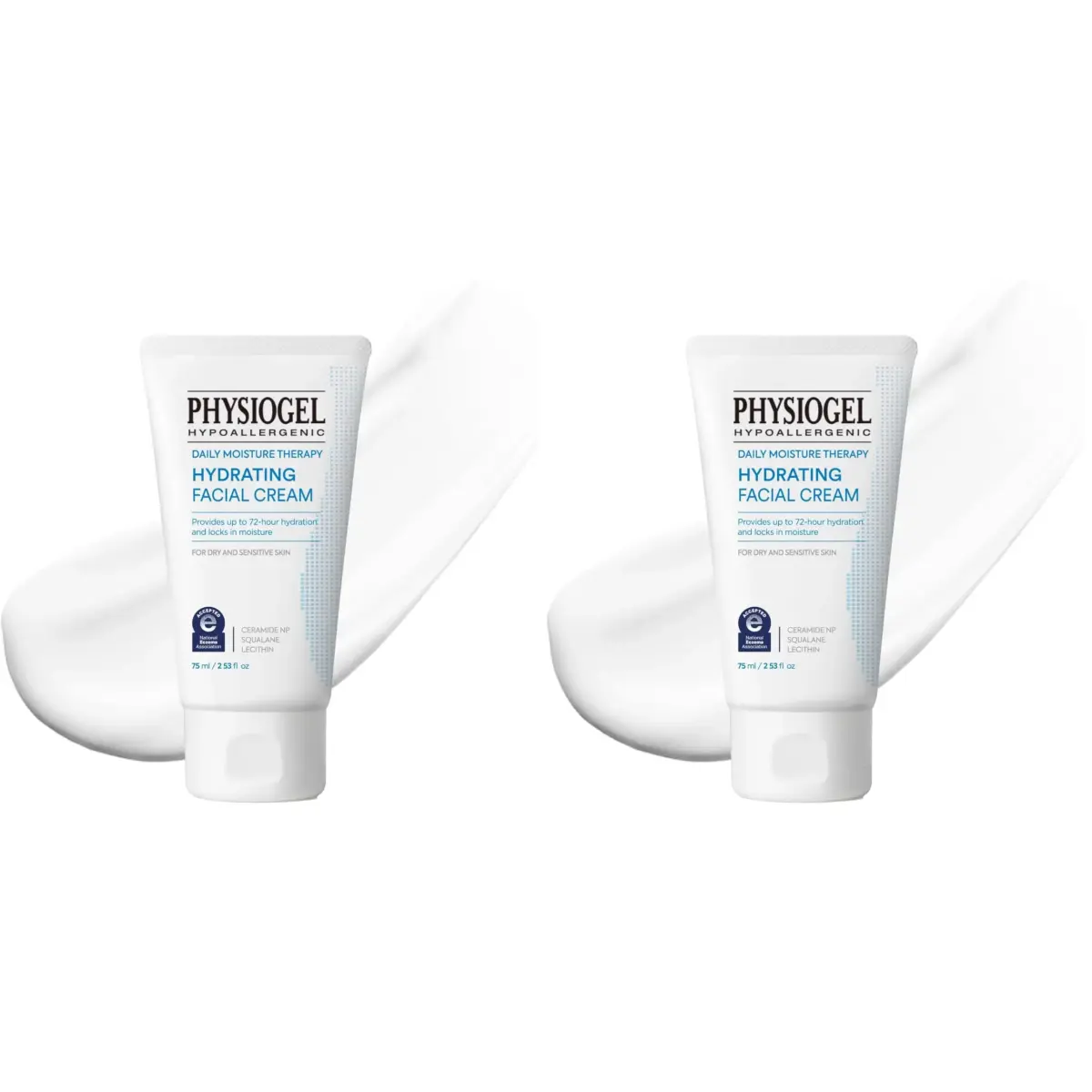 PHYSIOGEL Daily Moisture Therapy Hydrating Facial Cream Pack of 2 | 150ml (5 Fl Oz) Lightweight Face Moisturizer for Dry & Sensitive Skin - main product image