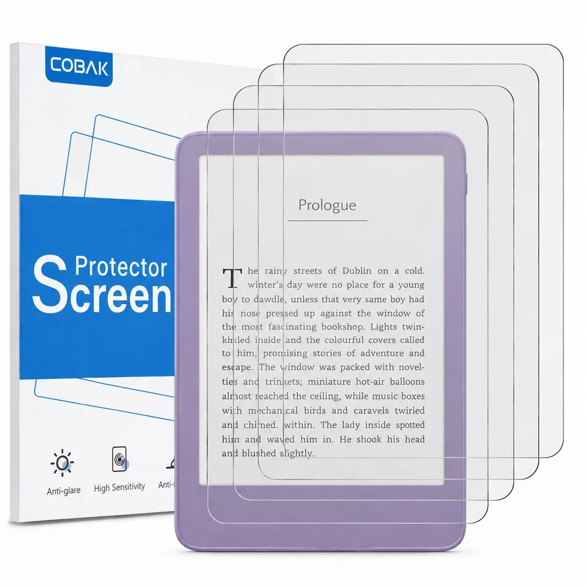 CoBak 4 Pack Matte Screen Protector for 6" Display | Anti-Glare, Scratch Resistant, Precise Fit - main product image