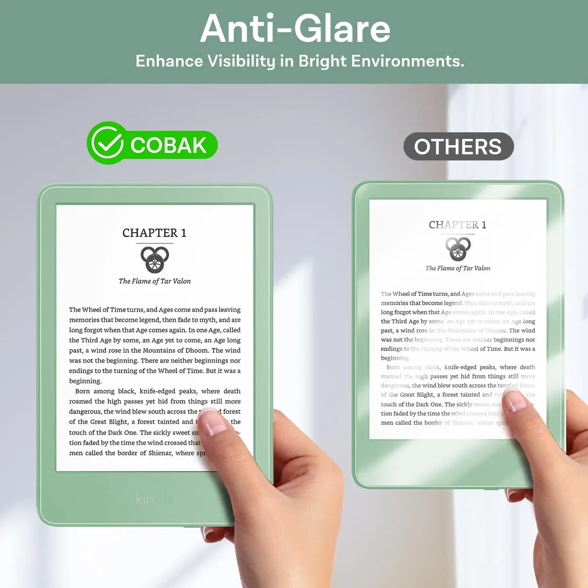 CoBak 4 Pack Matte Screen Protector for 6" Display | Anti-Glare, Scratch Resistant, Precise Fit - view 3