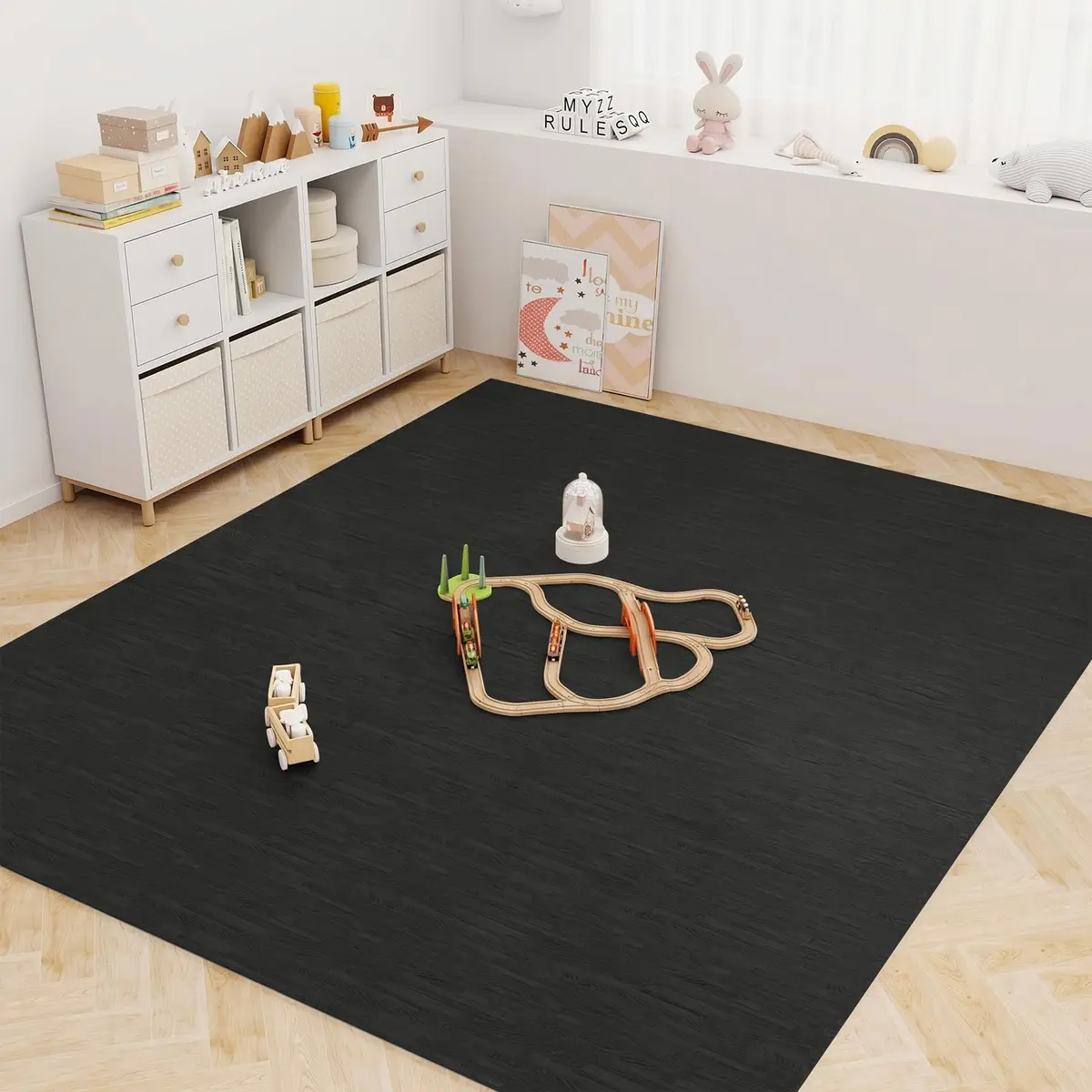 HAPPYGRILL Interlocking Wood Grain EVA Foam Floor Tiles | 25 PCS, 100 Sq. Ft, Anti-Slip, Easy to Install - view 9