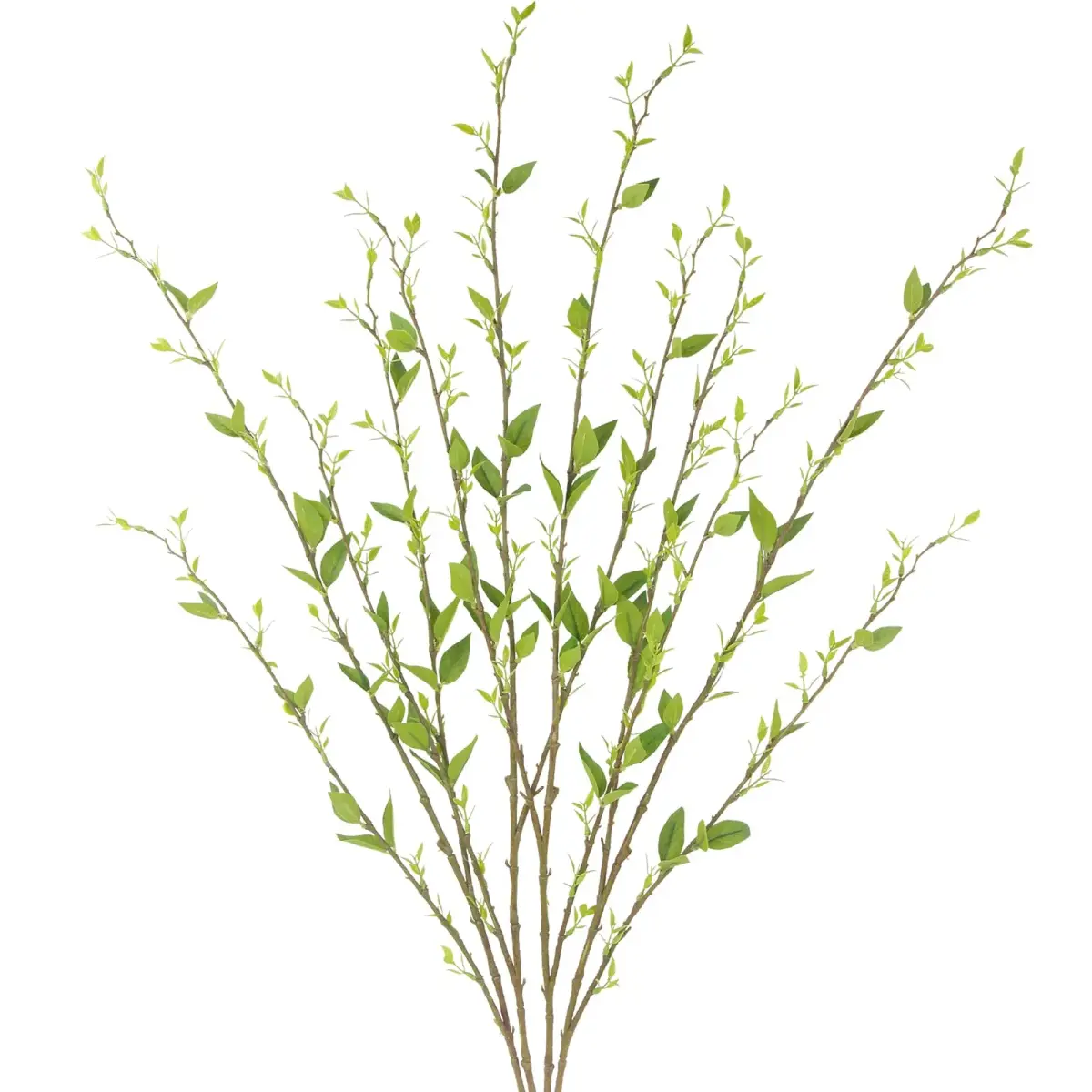 ACRYCS Artificial Branches with Leaves Green 37" (94cm) Faux Greenery Stems, Pack of 4 | Realistic Silk Foliage for Tall Vases - main product image