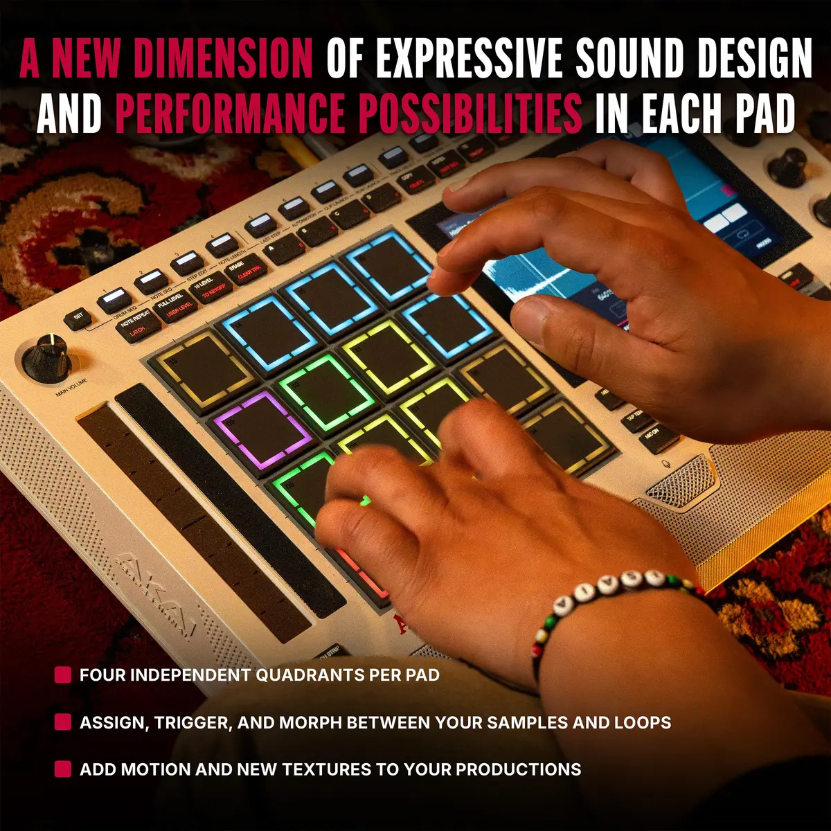 Akai Professional MPC Live III Retro Portable Music Production Center | Standalone, 8-Core, 128GB Storage, 7-inch Touchscreen - view 5
