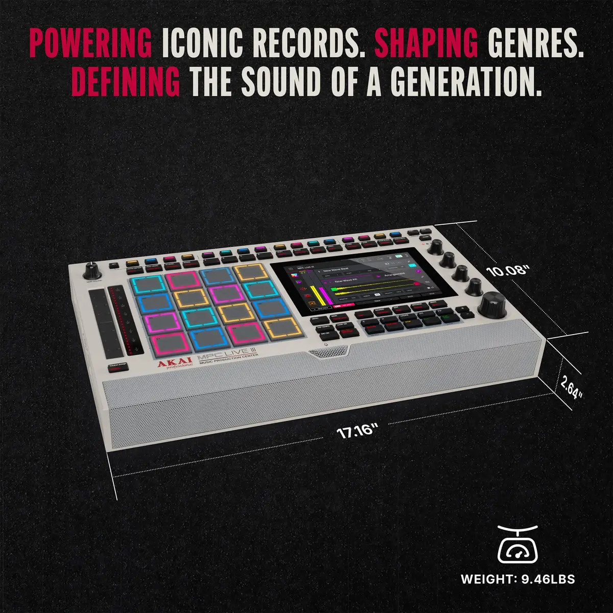 Akai Professional MPC Live III Retro Portable Music Production Center | Standalone, 8-Core, 128GB Storage, 7-inch Touchscreen - view 9