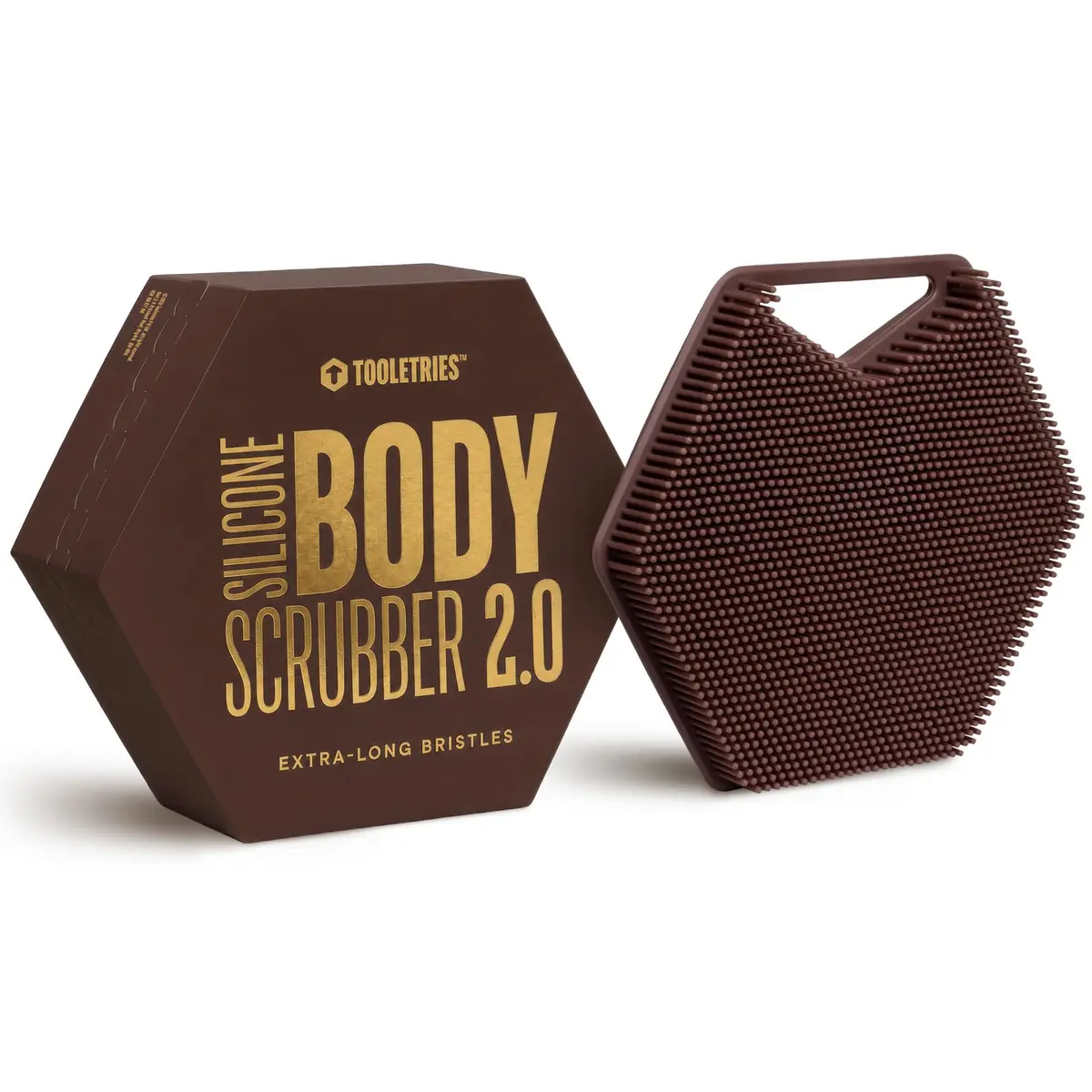 TOOLETRIES Silicone Body Scrubber 2.0 | Deep Cleaning & Exfoliation with Longer Bristles - main product image