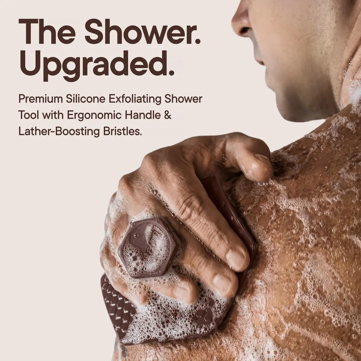 TOOLETRIES Silicone Body Scrubber 2.0 | Deep Cleaning & Exfoliation with Longer Bristles - view 2
