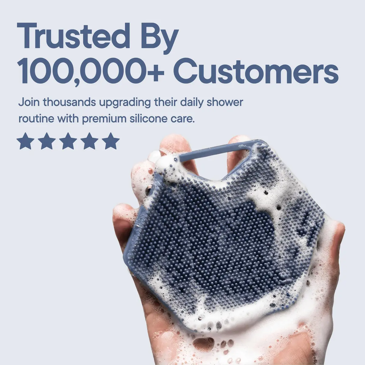 TOOLETRIES Silicone Body Scrubber 2.0 Glacier | Longer Bristles for Deep Cleaning & Exfoliation - view 7