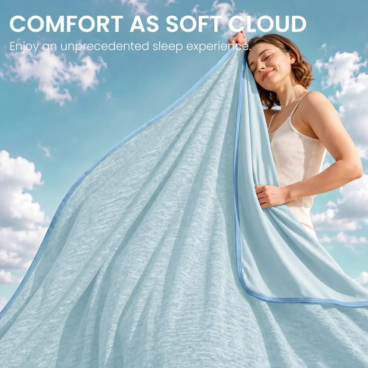 Topcee Cooling Blanket Queen Size 213x213 cm (90"x90") | Breathable, Lightweight, Q-Max > 0.5 - view 6