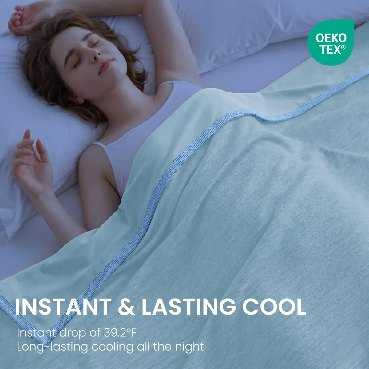 Topcee Cooling Blanket Queen Size 213x213 cm (90"x90") | Breathable, Lightweight, Q-Max > 0.5 - view 2