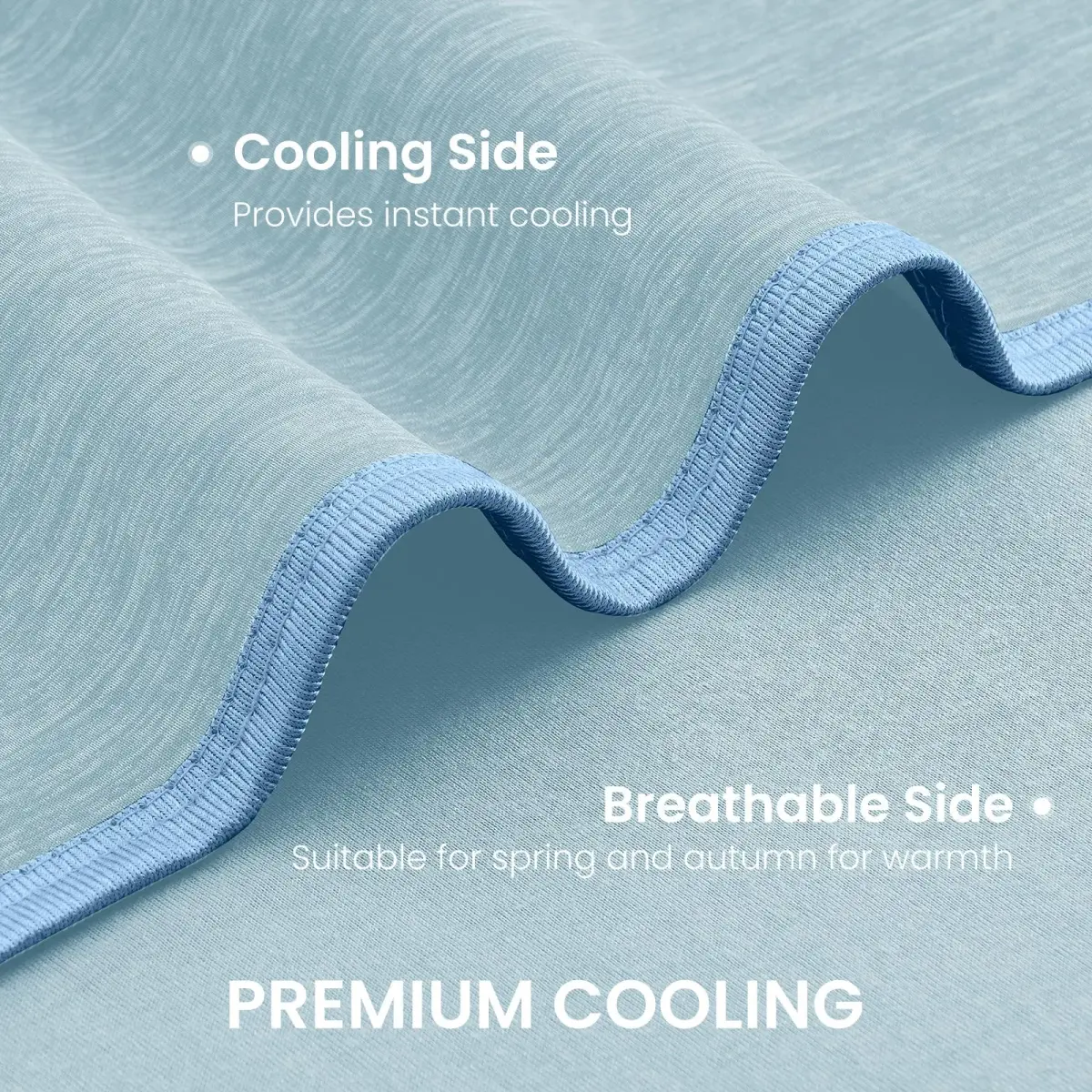 Topcee Cooling Blanket King Size 229cm x 274cm (90"x108") | Japanese Cooling Fiber, Q-Max > 0.5, Breathable - view 5