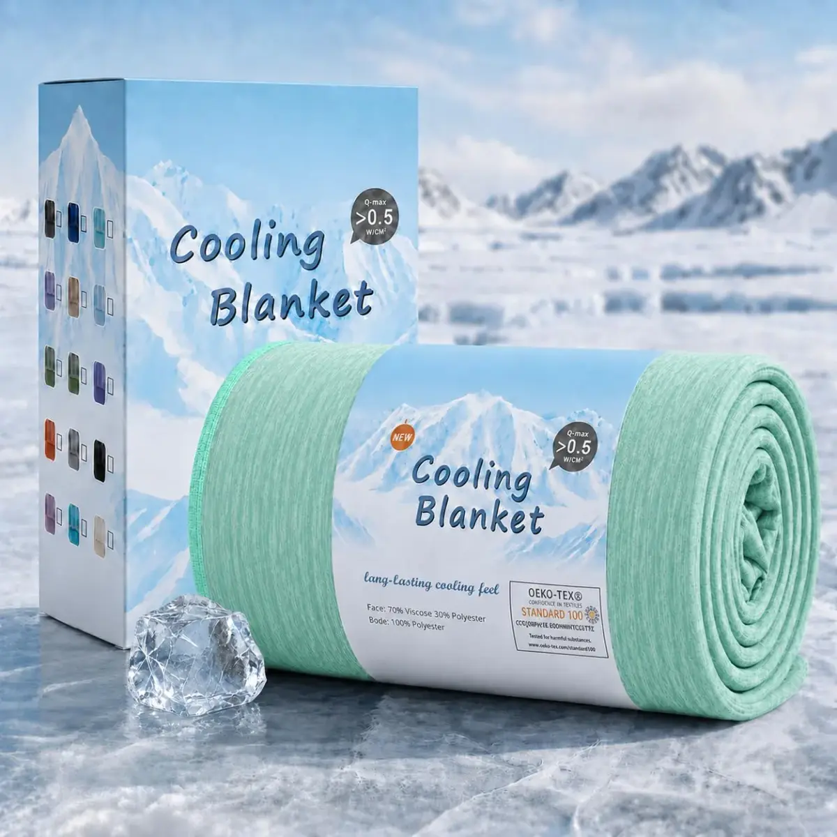 Topcee Cooling Blanket Queen Size 228x228 cm (90"x90") | Breathable Fabric for Hot Sleepers - main product image