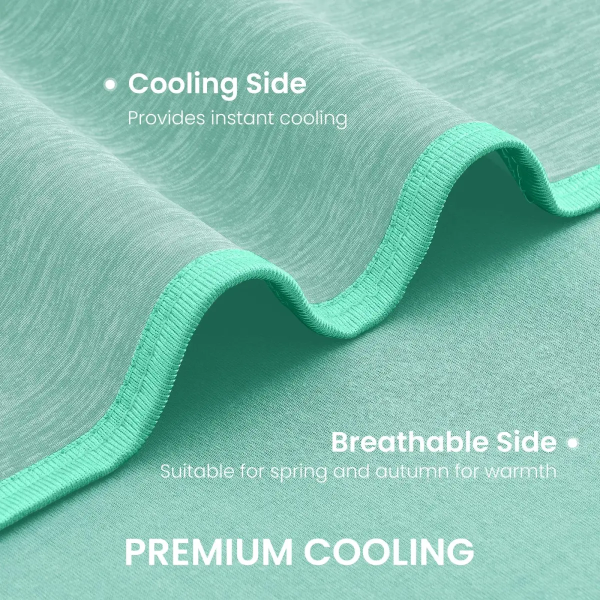 Topcee Cooling Blanket Queen Size 228x228 cm (90"x90") | Breathable Fabric for Hot Sleepers - view 5
