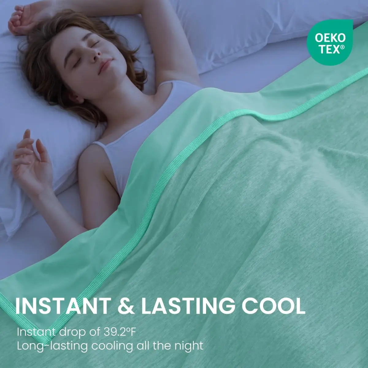 Topcee Cooling Blanket Queen Size 228x228 cm (90"x90") | Breathable Fabric for Hot Sleepers - view 2